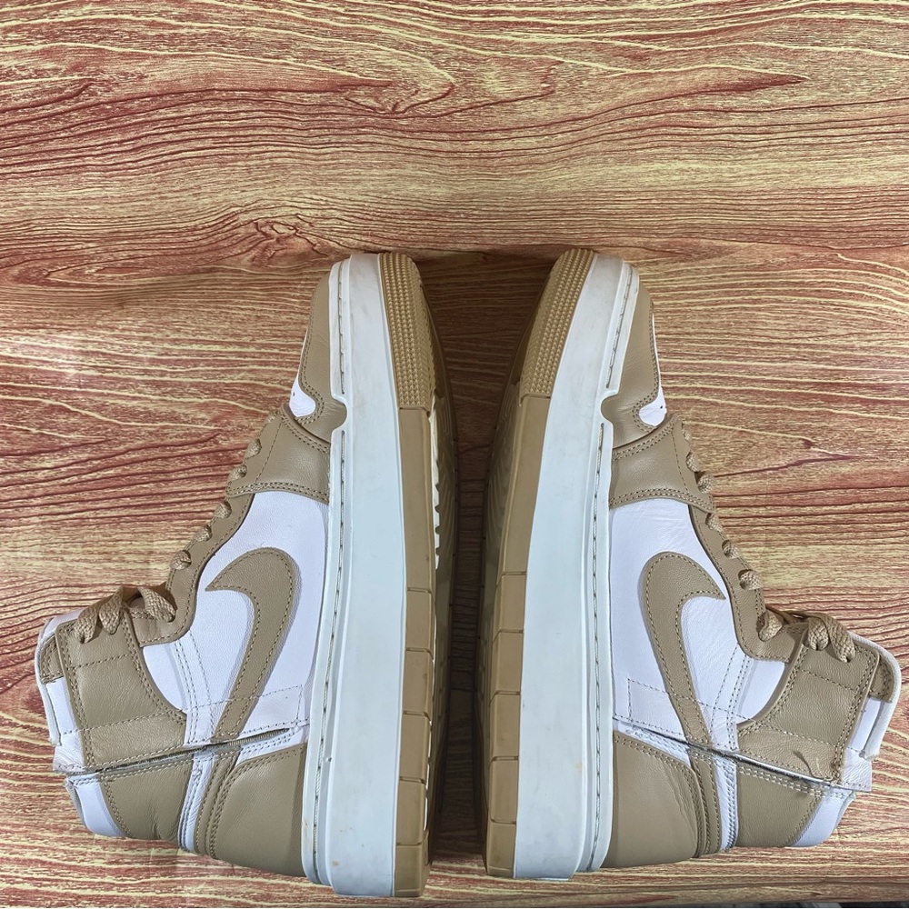 Jordan 1 High Elevate Desert Platform Sneakers 9.5 - Picture 5 of 9